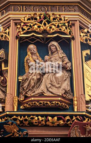 L'église Sainte-Anne sur la Grossekirche Strasse à Anneberg-Bucholtz, Saxe, Allemagne Banque D'Images