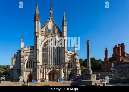 L'Angleterre, dans le Hampshire, Winchester, Winchester Cathedral Banque D'Images