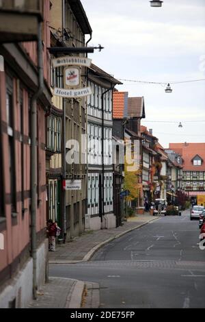 bunte Fachwerkhäuser à Wernigerode Banque D'Images