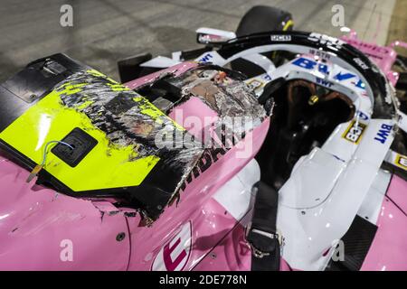 Sakhir, Bahreïn. 29 novembre 2020. 18 STROLL lance (CAN), Racing point F1 RP20, action crash halo pendant la Formule 1 Gulf Air Bahreïn Grand Prix 2020, du 27 au 29 novembre 2020 sur le circuit international de Bahreïn, à Sakhir, Bahreïn - photo DPPI / LM crédit: Gruppo Editoriale LiveMedia/Alay Live News Banque D'Images