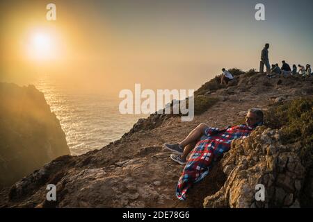 Cabo de São Vicente, Portugal, Europe. Banque D'Images