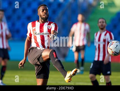 Le club sportif de Bilbao, Inaki Williams, en action lors du match de la Liga 11 entre Getafe CF et Athletic Club de Bilbao au stade Alfonso Perez.(score final : Getafe CF vs Athletic Club de 1-1) Banque D'Images