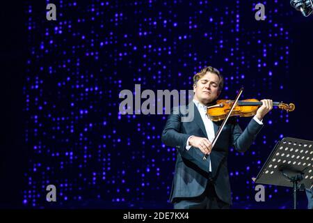 Le violon français Renaud Capucon se produit sur scène du théâtre Al Maraya, à Al Ula, Arabie Saoudite, le 4 janvier 2019, dans le cadre du festival « Winter at Tantora ». Photo par Ammar Abd Rabbo/ABACAPRESS.COM Banque D'Images