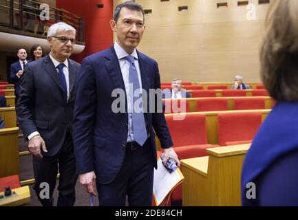 Air France - Benjamin Smith, PDG de KLM, lors d'un comité du Sénat à Paris, le 16 janvier 2019. Photo par Eliot Blondt/ABACAPRESS.COM Banque D'Images