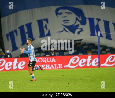 Naples, CAMPANIE, ITALIE. 29 novembre 2020. 29/11/2020 Napoli, Campionato italiano di calcio série A 2020/2021 incontro tra SSC Napoli vs AC Roma allo stadio San Paolo.in foto: LOENZO INSIGNE crédit: Fabio Sasso/ZUMA Wire/Alamy Live News Banque D'Images