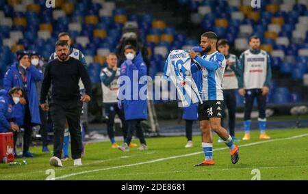 Naples, CAMPANIE, ITALIE. 29 novembre 2020. 29/11/2020 Napoli, Campionato italiano di calcio série A 2020/2021 incontro tra SSC Napoli vs AC Roma allo stadio San Paolo.in foto: LOENZO INSIGNE crédit: Fabio Sasso/ZUMA Wire/Alamy Live News Banque D'Images