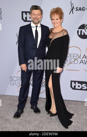 Andy Serkis, Lorraine Ashbourne assiste au 25e Prix annuel de la Guilde des acteurs de l'écran au Shrine Auditorium le 27 janvier 2019 à Los Angeles, CA, États-Unis. ©Lionel Hahn/ABACAPRESS.COM Banque D'Images