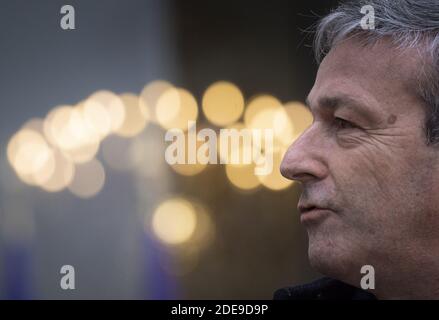 Philippe Vigier, président du groupe parlementaire libertés et Territoires à l'Assemblée nationale française, quitte l'Elysée à Paris le 6 février 2019, après une rencontre avec le président français. Photo par Eliot Blondt/ABACAPRESS.COM Banque D'Images