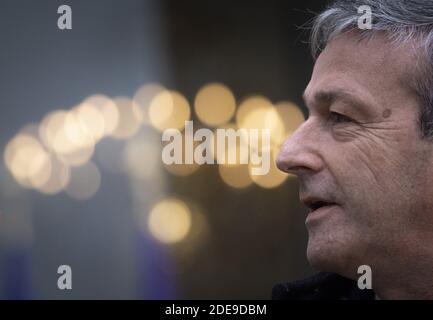 Philippe Vigier, président du groupe parlementaire libertés et Territoires à l'Assemblée nationale française, quitte l'Elysée à Paris le 6 février 2019, après une rencontre avec le président français. Photo par Eliot Blondt/ABACAPRESS.COM Banque D'Images