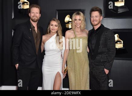 Brian Kelley Brittney Marie Cole, Hayley Stommel et Tyler Hubbard assistent aux 61e GRAMMY Awards annuels au Staples Center le 10 février 2019 à Los Angeles, Californie, États-Unis. Photo de Lionel Hahn/ABACAPRESS.COM Banque D'Images