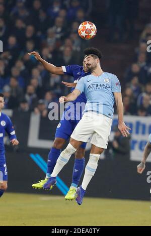 Ilkay Gundogan de Manchester City lors du 1/8 du match de football final (première jambe) de la Ligue des champions, Schalke 04 vs Manchester City à Gelsenkirchen, Allemagne, le 20 février 2019. Manchester City a gagné 3-2 photo par Henri Szwarc/ABACAPRESS.COM Banque D'Images