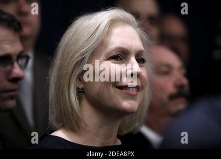 Kirsten Gilliband, candidat à la présidence de New-York 2020, assiste à une conférence de presse pour présenter le projet de loi sur la santé de 9/11 « Never Forget the Heroes » , à Capitol Hill, le 25 février 2019, à Washington, DC. Photo par Olivier Douliery/ABACAPRESS.COM Banque D'Images