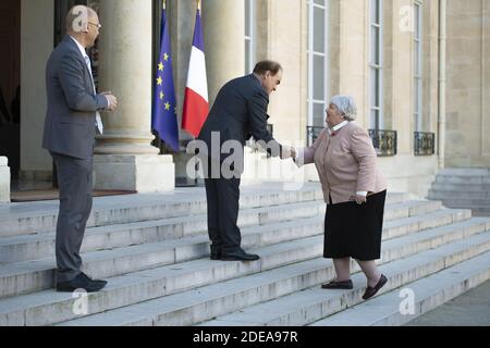 Ministre française de la cohésion territoriale et des relations avec les communautés territoriales Jacqueline Gourault au Palais de l'Elysée à Paris, France, le 26 février 2019. Photo par Eliot Blondt/ABACAPRESS.COM Banque D'Images