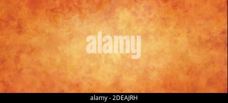 fond orange avec texture rouge et grunge vieilli vintage et taches de peinture à l'aquarelle jaune en automne ou halloween toile de fond Banque D'Images