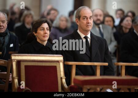 Le Prince Eudes d'Orléans et sa femme la princesse Marie-Liesse d'Orléans assistent à la Messe pour le repos de l'Ame pour le Comte de Paris, le Prince Henri d'Orléans, cité par Chanoine Gilles Annequin à l'église Saint Germain l'Auxerrois le 23 mars 2910 à Paris, France. Le Prince Henri d'Orléans est décédé à 85 ans le 21 janvier 2019. Photo de David Niviere/ABACAPRESS.COM Banque D'Images