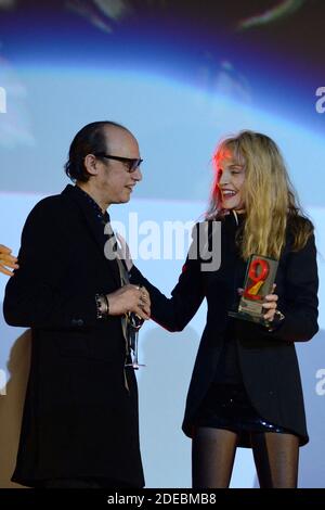 Nicolas Ker et Arielle Dombasle assistent à la cérémonie de clôture du 9e Festival 2 Cinéma de Valenciennes à Valenciennes, France, le 24 mars 2019. Photo d'Aurore Marechal/ABACAPRESS.COM Banque D'Images