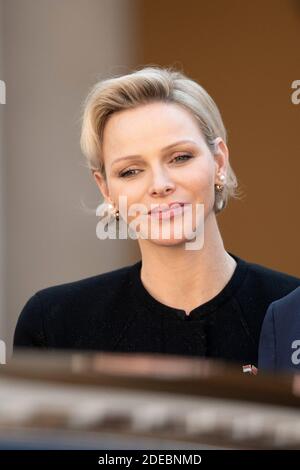 La princesse Charlene de Monaco est vue après un déjeuner avec le président chinois Xi Jinping et sa femme Peng Liyuan au Palais de Monaco, le 24 mars 2019. M. Xi Jinping est en visite d'État d'une journée à Monaco. Photo de David Niviere/ABACAPRESS.COM Banque D'Images