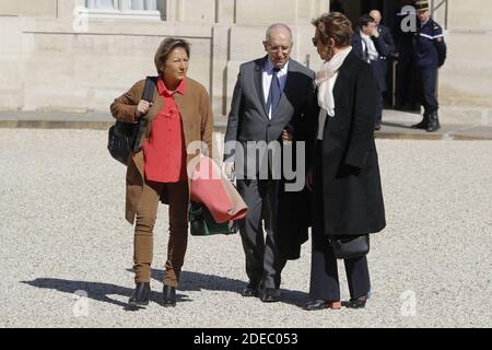 Les délégués des hauts-de-France (à gauche de Natacha Bouchart, maire de Calais) arrivent pour rencontrer le président français Emmanuel Macron pour le "Grand débat" au Palais de l'Elysée, Paris, France, le 29 mars 2019. Photo de Henri Szwarc/ABACAPRESS.COM Banque D'Images