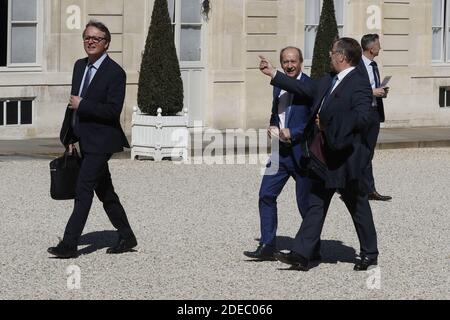 Les délégués des hauts-de-France arrivant à la rencontre pour le "Grand débat" du Président français Emmanuel Macron au Palais de l'Elysée, Paris, France, le 29 mars 2019. Photo de Henri Szwarc/ABACAPRESS.COM Banque D'Images