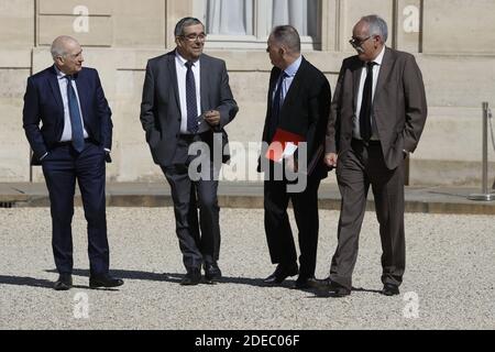 Les délégués des hauts-de-France arrivant à la rencontre pour le "Grand débat" du Président français Emmanuel Macron au Palais de l'Elysée, Paris, France, le 29 mars 2019. Photo de Henri Szwarc/ABACAPRESS.COM Banque D'Images