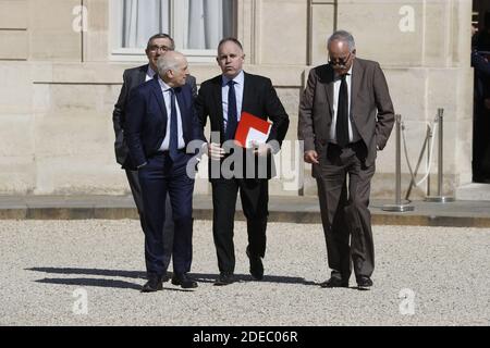 Les délégués des hauts-de-France arrivant à la rencontre pour le "Grand débat" du Président français Emmanuel Macron au Palais de l'Elysée, Paris, France, le 29 mars 2019. Photo de Henri Szwarc/ABACAPRESS.COM Banque D'Images