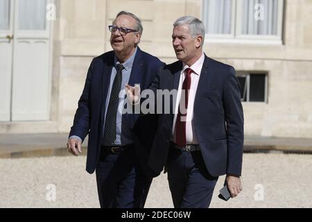 Les délégués des hauts-de-France arrivant à la rencontre pour le "Grand débat" du Président français Emmanuel Macron au Palais de l'Elysée, Paris, France, le 29 mars 2019. Photo de Henri Szwarc/ABACAPRESS.COM Banque D'Images