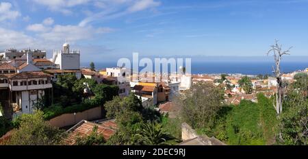 La Orotava à Ténérife - vue sur la ville depuis La Plaza de la Constitucion Banque D'Images