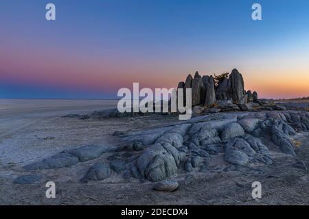 Couleurs du ciel après le coucher du soleil Banque D'Images