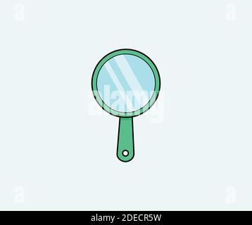 conception à propos de l'icône miroir Illustration de Vecteur