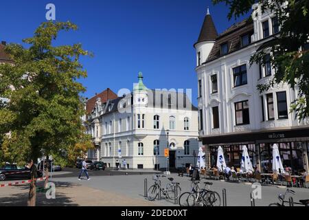 MOENCHENGLADBACH, ALLEMAGNE - 18 SEPTEMBRE 2020 : la vieille ville de Gladbach à Moenchengladbach, une ville importante de la région de Rhénanie-du-Nord-Westphalie en Allemagne. Banque D'Images