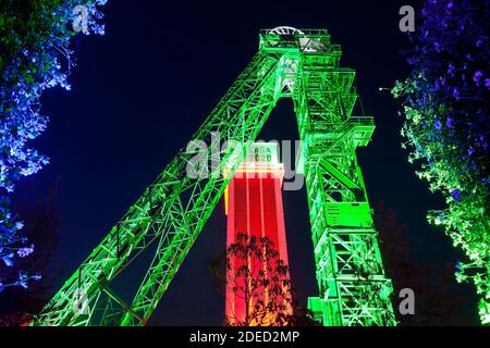 ZechenParkLeuchten, salon régional des jardins 2020 sur le site de l'ancienne collierie Friedrich Heinrich 1/2, Allemagne, Rhénanie-du-Nord-Westphalie, région de la Ruhr, Banque D'Images