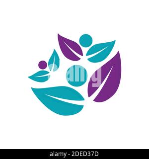 grand symbole de la nature simple écologique logo feuille vert vecteur illustrations Illustration de Vecteur