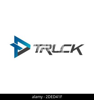 logo de transport lourd logo lettrage camion logo design illustration vectorielle Illustration de Vecteur