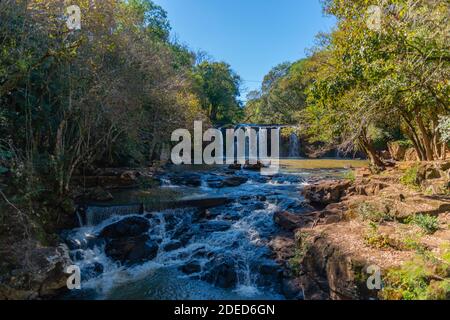 Salto Capiovi ou Capiovi Falls dans le Parque naturel Don Alberto Nobs, communauté de Capiovi, Provincia Misiones, Argentine, Amérique latine Banque D'Images