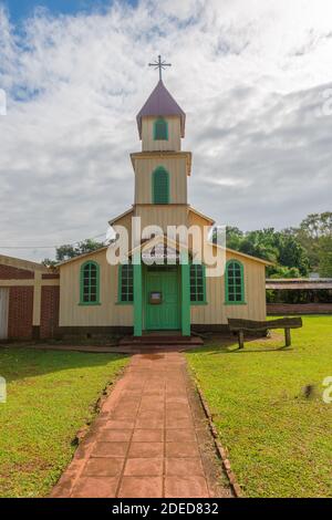 Église Juan Pablo II commémorant le pape Paul II, Wanda, Provincia Misiones, Argentine, Amérique latine Banque D'Images