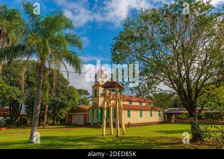 Église Juan Pablo II commémorant le pape Paul II, Wanda, Provincia Misiones, Argentine, Amérique latine Banque D'Images