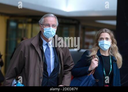 Londres, Royaume-Uni. 30 novembre 2020. Michel Barnier, négociateur en chef de l'UE, à Londres pour des entretiens avec son homologue britannique Sir David Frost. Crédit : Mark Thomas/Alay Live News Banque D'Images