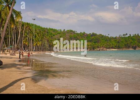 Une plage typique d'île tropicale et des sables près de Port Blair Dans les îles Andaman Banque D'Images