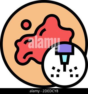 illustration vectorielle de l'icône de couleur laser de resurfaçage Illustration de Vecteur
