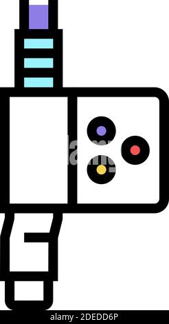 illustration vectorielle de l'icône de couleur laser fractionnelle Illustration de Vecteur