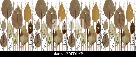 Bordure transparente sur fond blanc. L'automne quitte la frontière. Décoration des affiches d'automne, de retour à l'école et des présentations sur le thème de la nature. Imprimer pour fabr Illustration de Vecteur