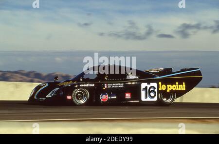 Le Mans a remporté Rondeau M379B aux courses historiques de Monterey Sur la piste de course Laguna Seca California USA 1990 Banque D'Images