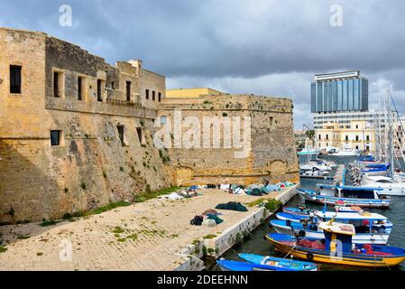 Angioino Aragonese château de Gallipoli, Salento, Italie Banque D'Images