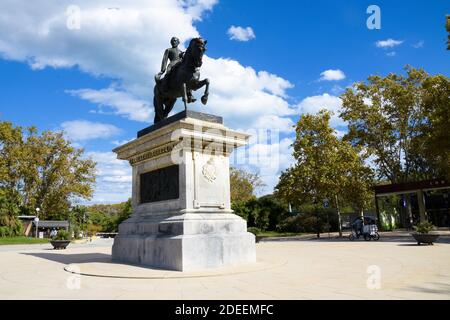 Monument à Prim, politicien espagnol et militaire. Parc de la Ciutadella. Barcelone, Catalogne, Espagne. Banque D'Images