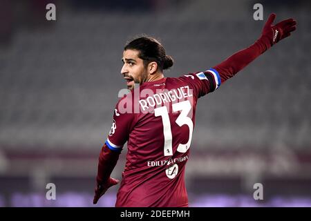 Turin, Italie. 30 novembre 2020. TURIN, ITALIE - 30 novembre 2020: Ricardo Rodriguez de Torino FC gestes pendant la série UN match de football entre Torino FC et UC Sampdoria. (Photo de Nicolò Campo/Sipa USA) crédit: SIPA USA/Alay Live News Banque D'Images