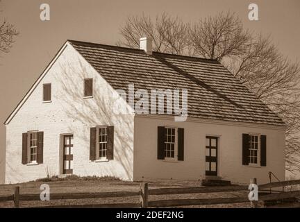 SHARPSBURG, MARYLAND, Etats-Unis - Dunker Church, au champ de bataille national d'Antietam. Banque D'Images