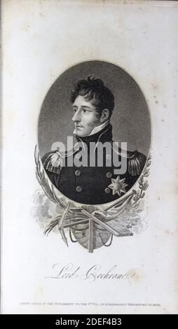 rudolph ackermann dépôt des arts année 1809 volume 1 juin planche 35 lord cochrane Banque D'Images