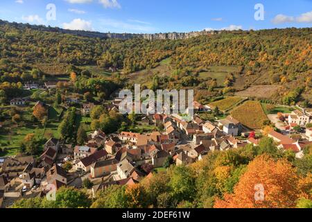 Saint-Romain, petit village à l'extérieur de Beaune, Bourgogne, France Banque D'Images
