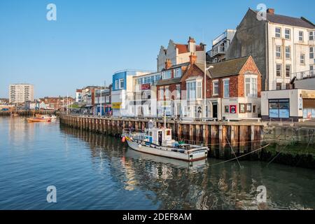 Port de Bridlington , East Riding ou Yorkshire, Angleterre, Royaume-Uni Banque D'Images