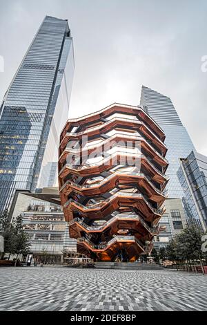 The Vessel, une attraction touristique à Hudson yards, New York Banque D'Images